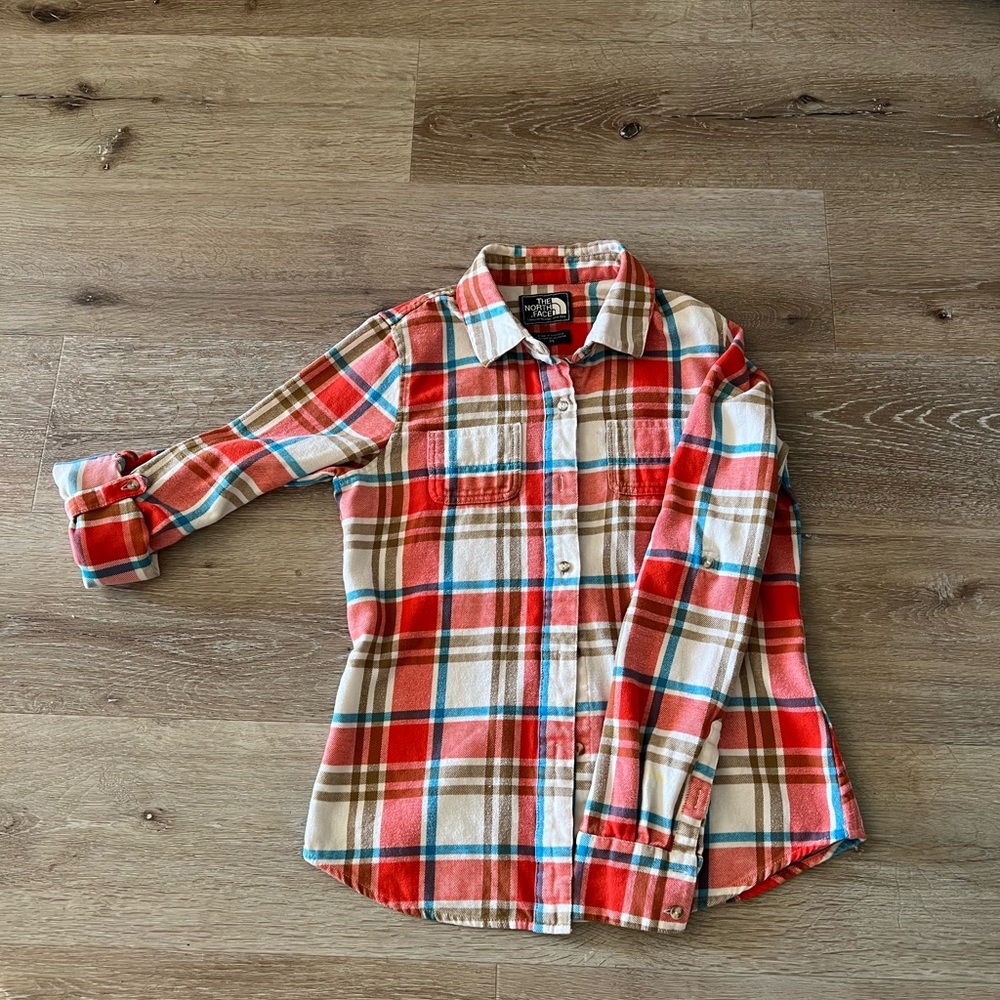 North Face flannel shirt.